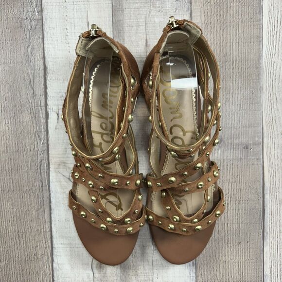 Sam Edelman Womens Daya Sandals Strappy Studded Gladiator Leather Brown Size 7.5 - Picture 6 of 13